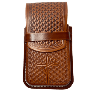 Capa Celular em Couro 6" - Vertical Fechada Desenhada