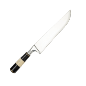 Faca Inox Cabo Osso/Chifre/Metal com Bainha Couro